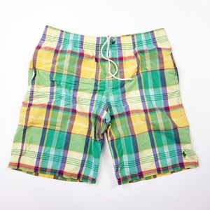 Polo Ralph Lauren Mens Large Plaid Swim Trunks Sho